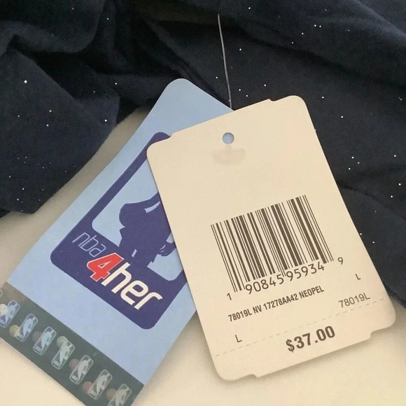 NBA New Orleans Pelicans Size Large Long Sleeve Shimmery Tee. New With Tags - Picture 6 of 9